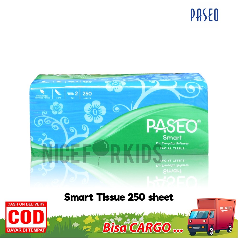 Paseo Smart Tissue 250 sheets Tisu Serbaguna Tisu Wajah Facial Tissue ( 2ply )