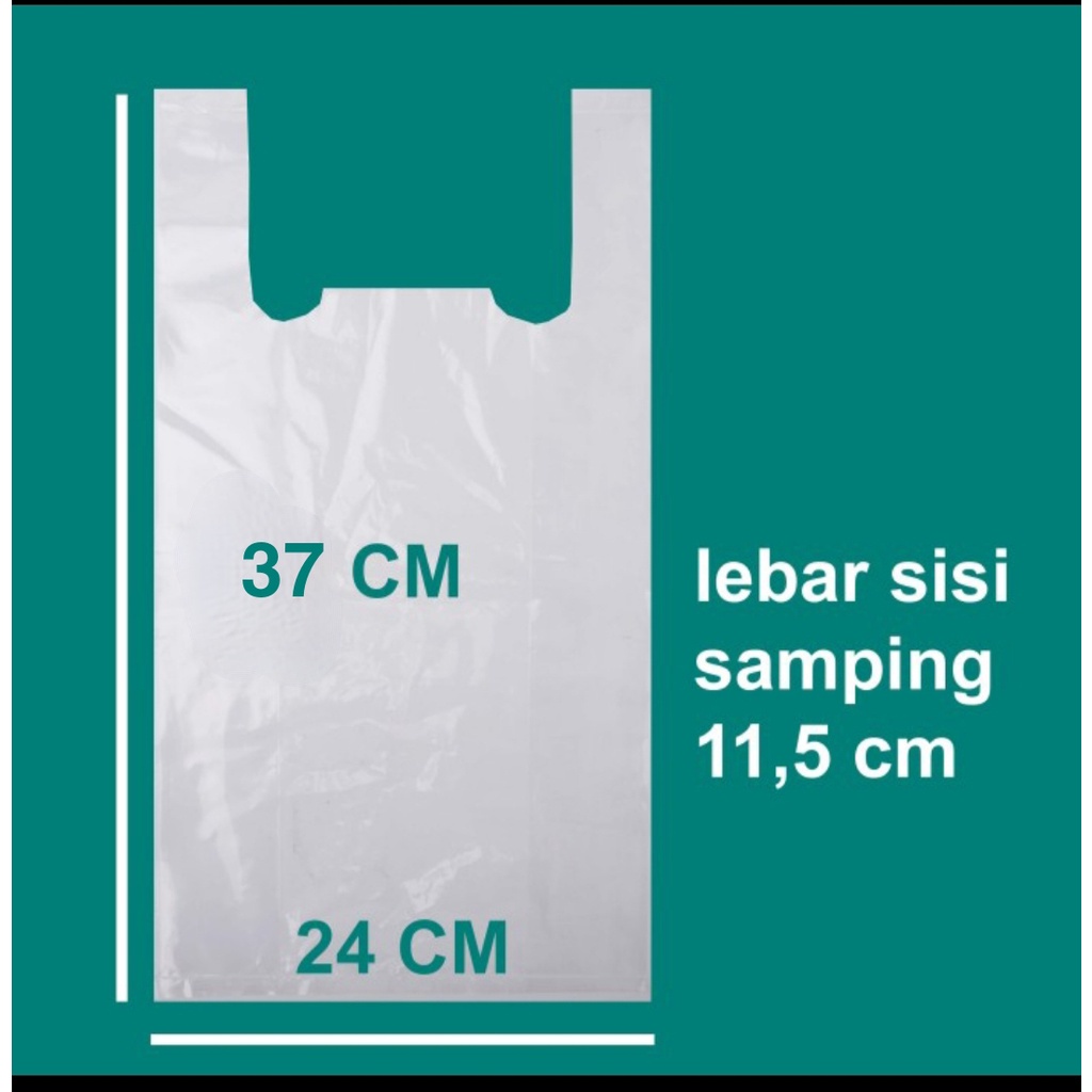 PE Kantong Kresek / Plastik Bening 10 15 24