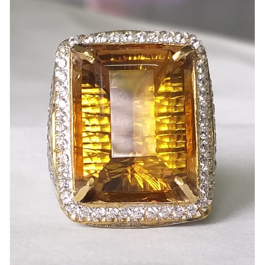 Jual Cincin Madeira Citrine Cutting Custom Natural And Murah Ring Perak