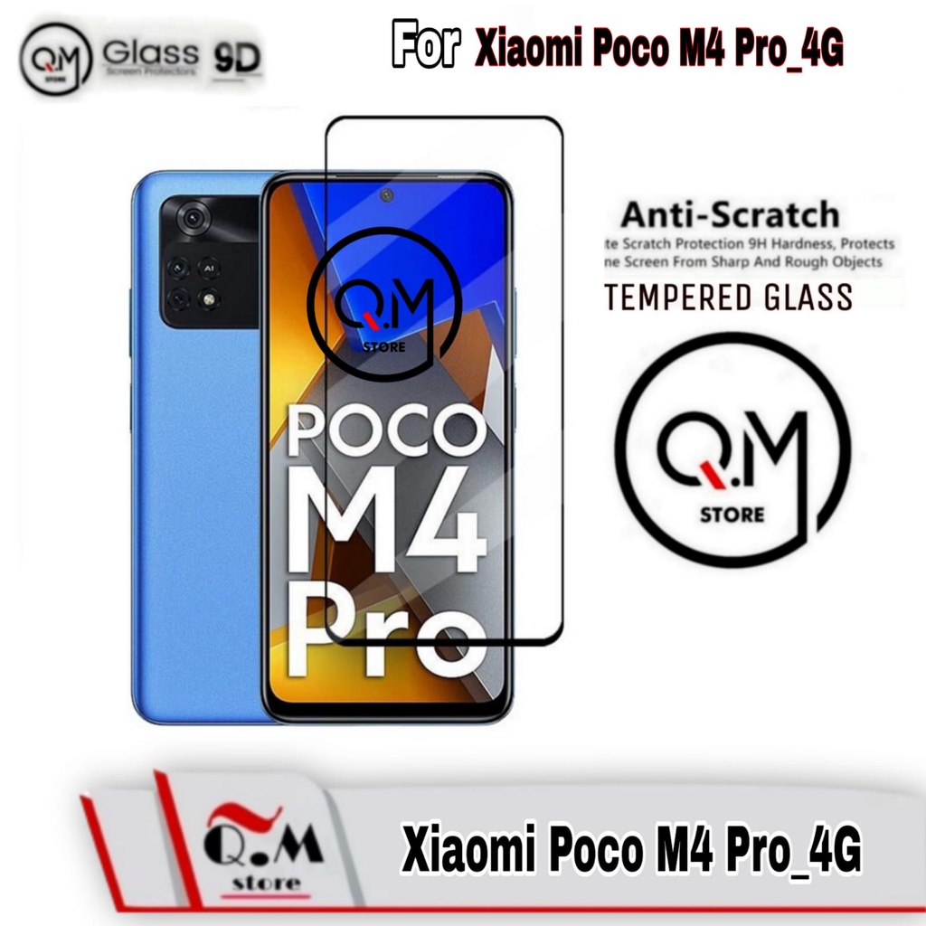 Promo 2 IN1 Tempered Glass Xiaomi Poco M4 Pro 4G Anti Gores Screen Pelindung Layar Full 9D