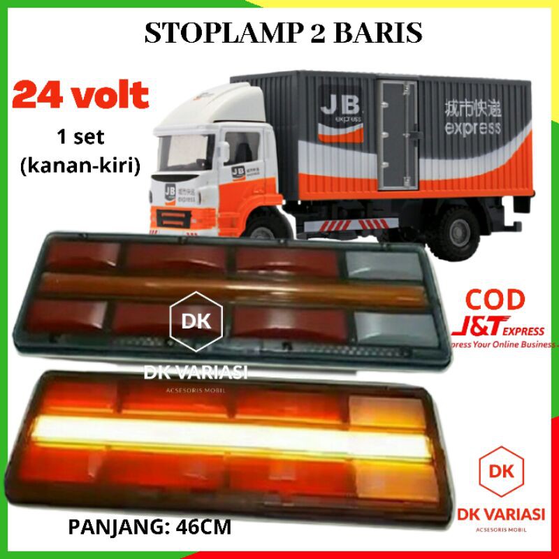 stop lamp truk stoplamp variasi 2 baris 24volt
