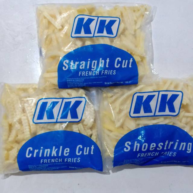 

KK kentang goreng 1kg shoestring / crinkle / staright cut 1kg