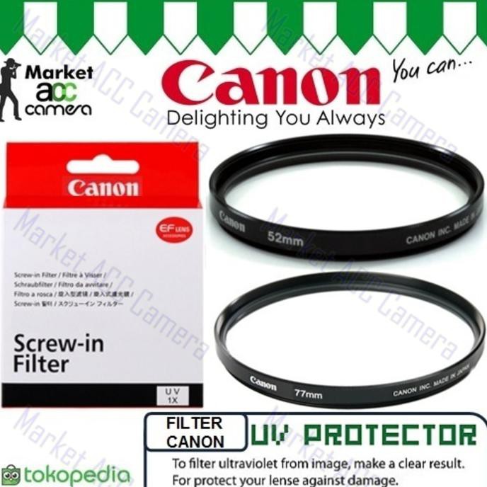 PROMO!!!!!!!! FILTER UV PROTECTOR CANON 52MM 58MM FOR LENSA CAMERA CANON TERLARIS