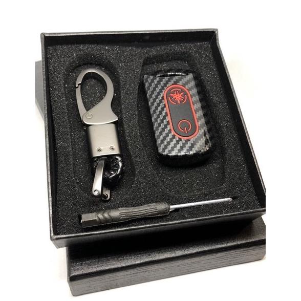 Karbon Cover Remote Kunci Smart Key Motor Yamaha AEROX NMAX LEXY FAZZIO Premium Keyless