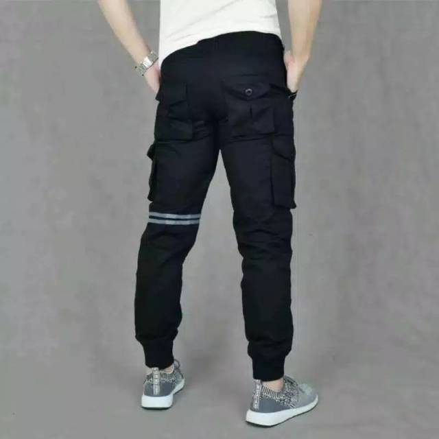 Celana Jogger Panjang Bahan Katun Model Tali Serut Aneka Warna untuk Pria