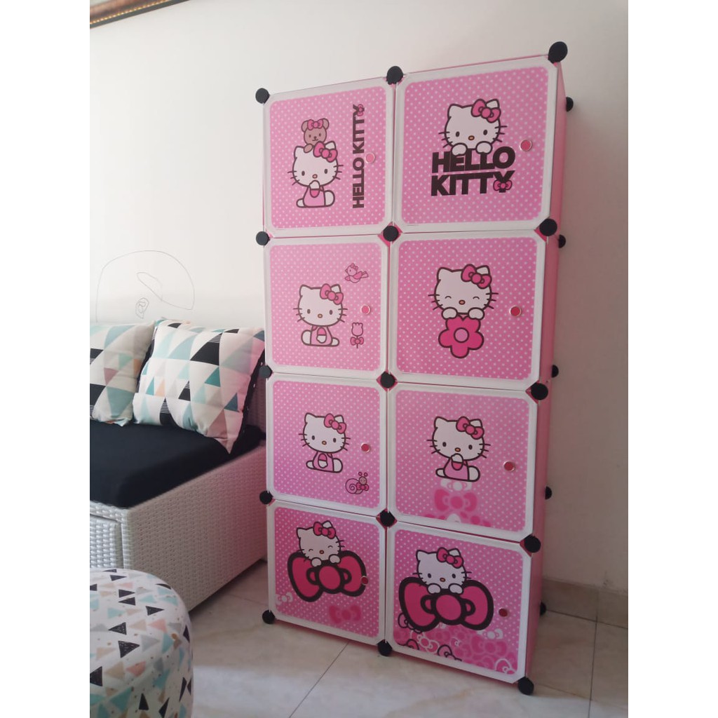 Harga Lemari  Plastik  Motif Hello  Kitty  LEMARIWEUH