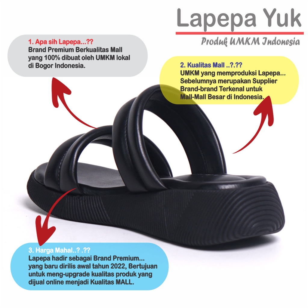 LAPEPA YUK - Sandal Platform Anak Perempuan Usia 2 sampai 10 Tahun ZOYA KIDS ALL COLOR Sendal Anak cewek Wedges Wanita Empuk Model Silang Warna Hitam Ban dua Lucu cewe Slop Usia Umur 3 4 5 6 7 8 9 thn Tahun Premium Ori Original Mall Official Store