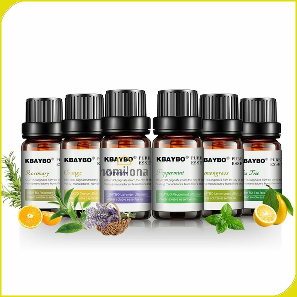 Pure Essential Fragrance Oils Minyak Aromatherapy Diffusers 10ml 6 PCS KBAYBO K E2