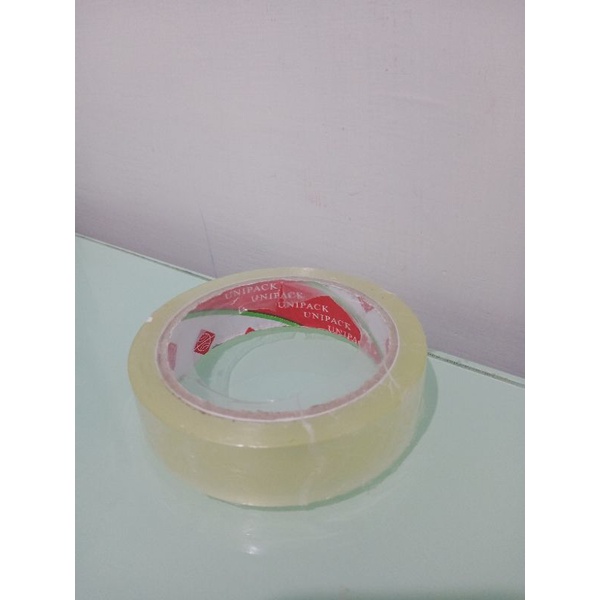 

lakban bening / transparan unipack 1 inchi per pcs