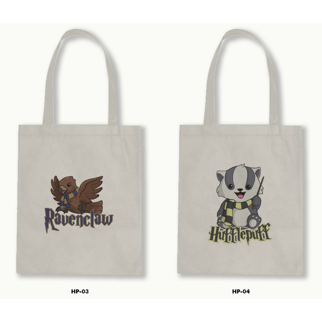 Tas Tote Bag Resleting Kanvas/Blacu  - Harry Potter Series.16