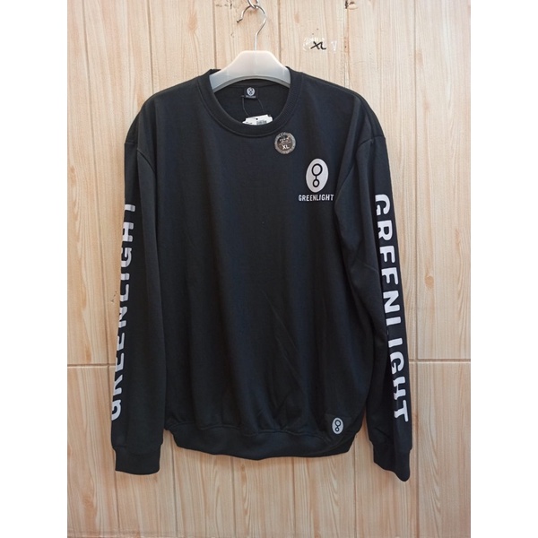 CREWNECK SWEATER DISTRO HITAM PANJANG