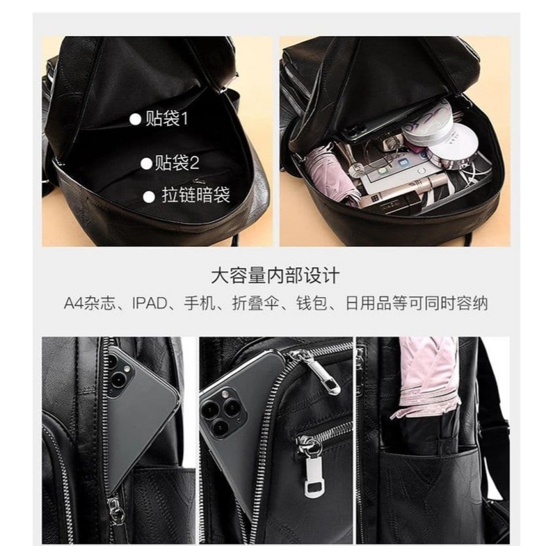 TASHAPPY CR7485 tas RANSEL Basic Remaja Kekinian wanita import model korea supplier import LT1504 BQ3212