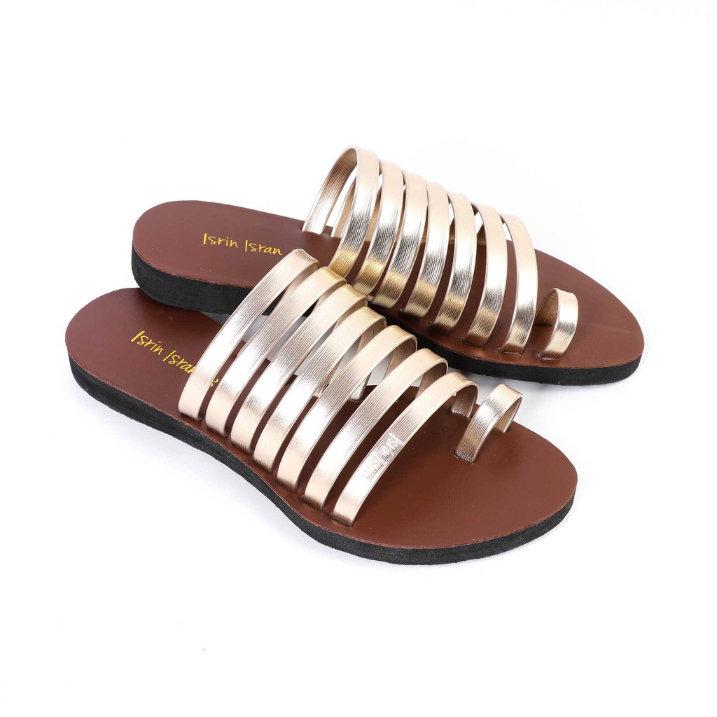 ( GLADY ) Sandal Tali Wanita Teplek Nyaman ISRIN ISRAN-Gold