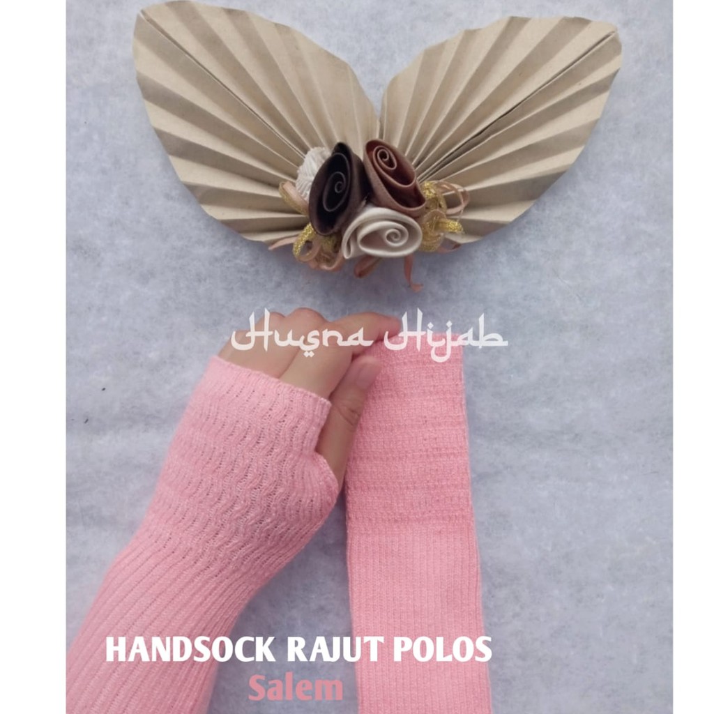 [BRAND HUSNA HIJAB] Manset Rajut Polos / Handsock Rajut