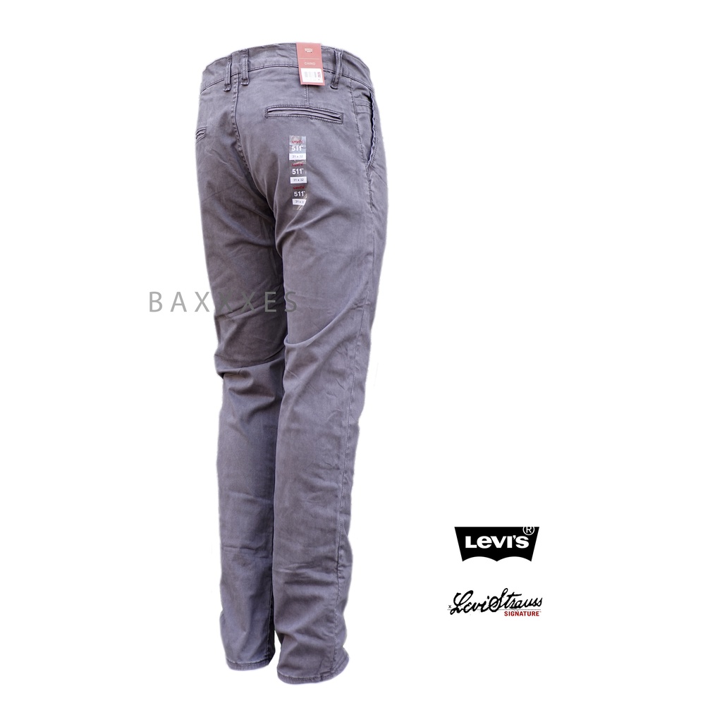 Levis 511 Chino Slim Fit - Celana Panjang Pria - Dark Grey