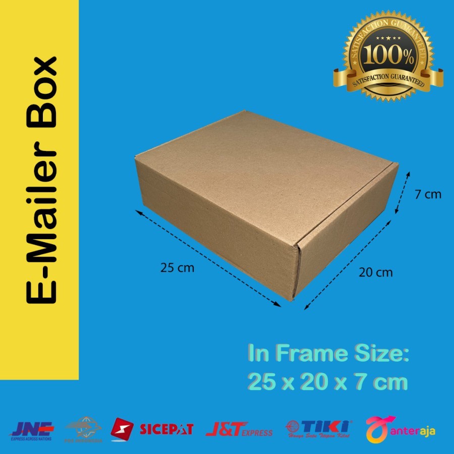 KARDUS KARTON UK 25x20x7 CM KOTAK DUS HADIAH KADO PACKING HAMPERS