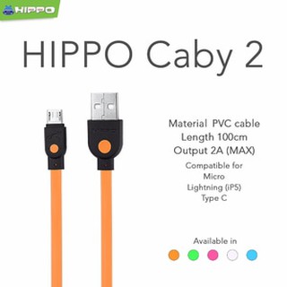 Kabel Hippo Caby 2 Micro USB 100 cm 1 Meter Fast Charging Android BB