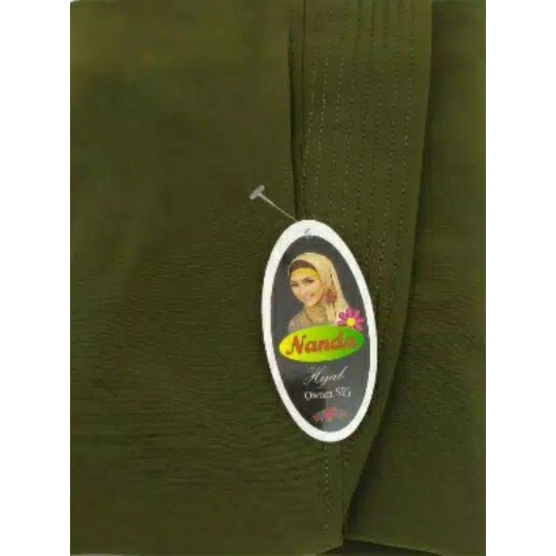 Hijab Jilbab Instan Bergo Syari Jersy Super Jersi korea Import Polos Hamidah-Ijo Army