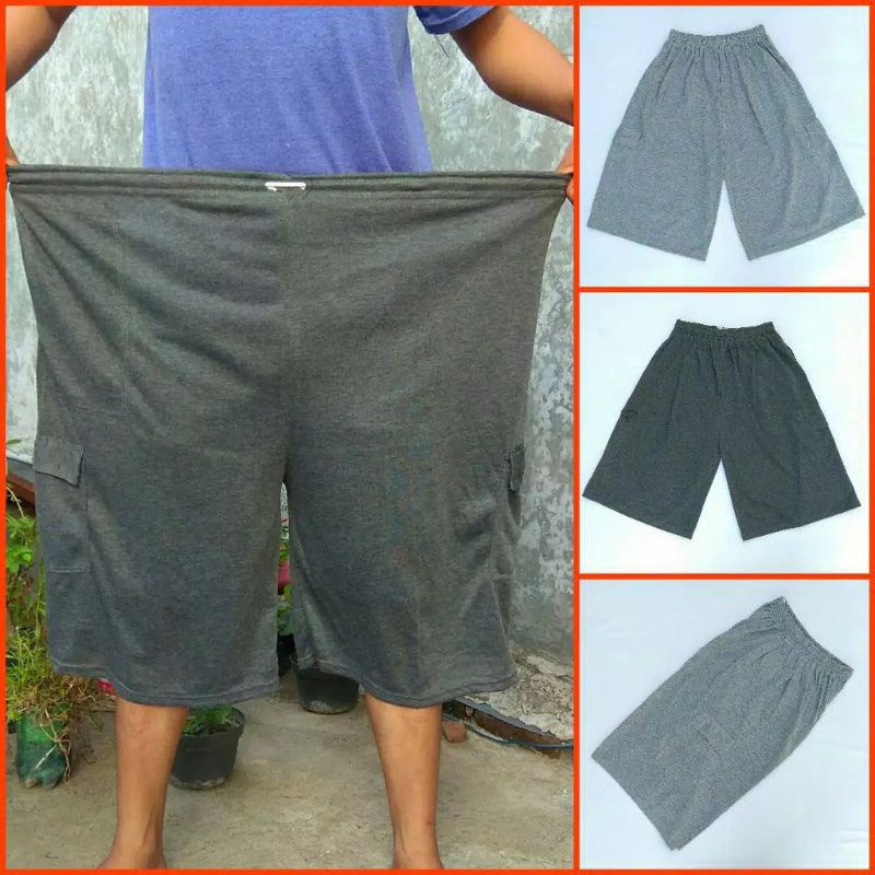 Celana Pendek Misty Pria Dan wanita Saku Kempol Big Size Bahan tebal