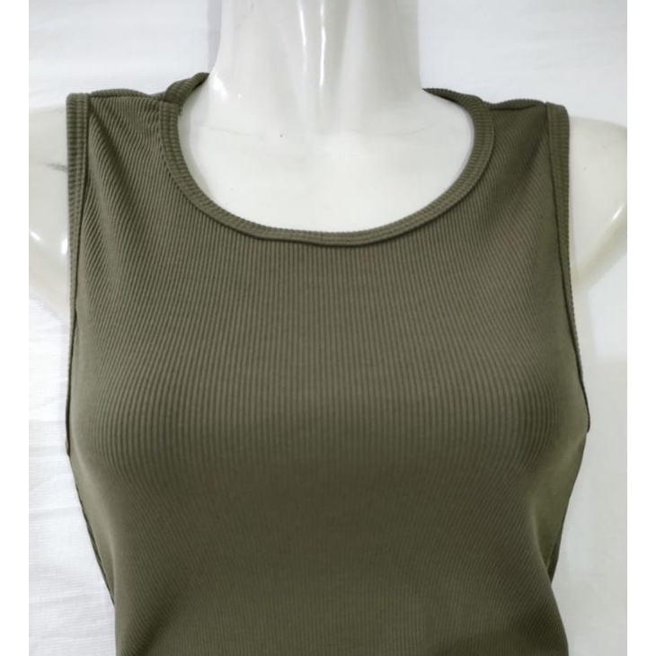 clara crop rib tank top by atc // real pic-6