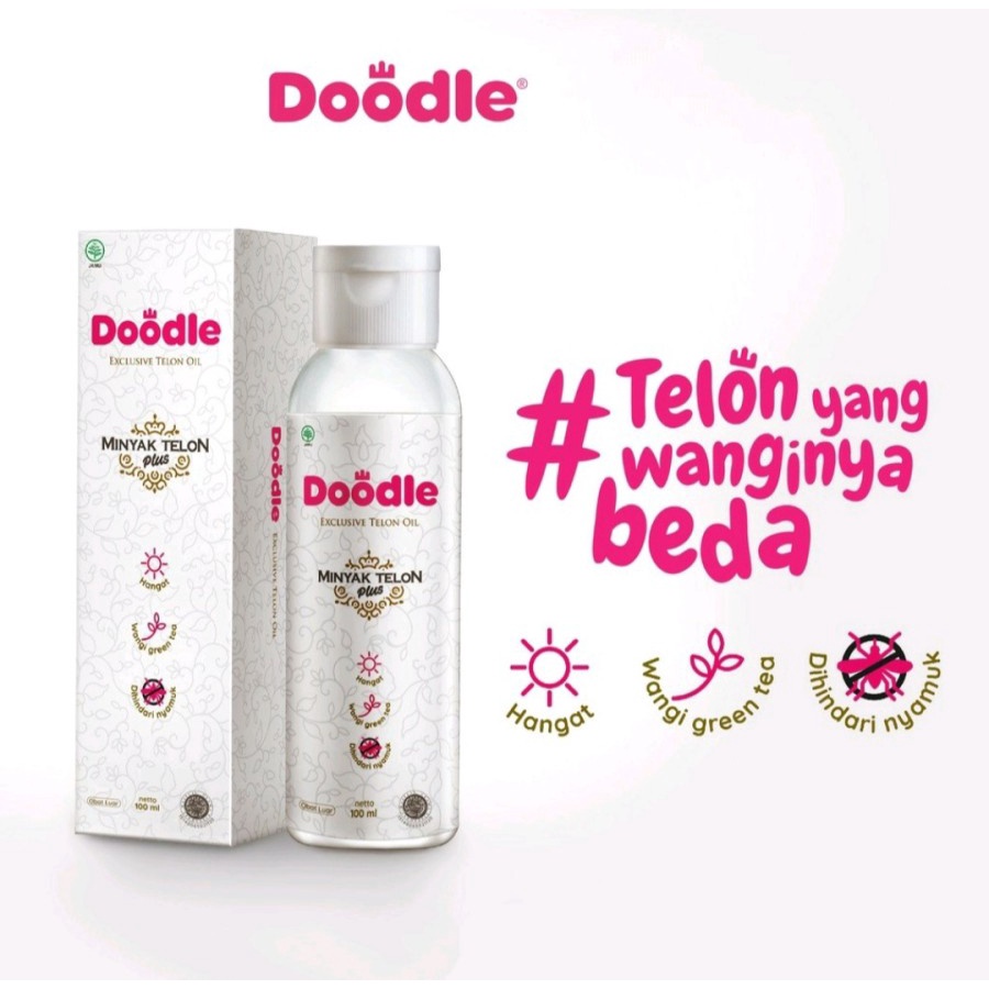 MINYAK TELON DOODLE GREEN TEA untuk bayi anak 60ml / 100ml