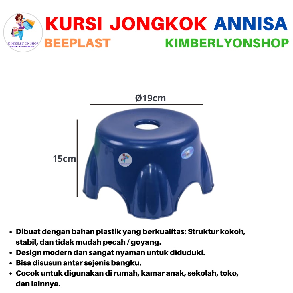 Kimberlyonshop Kursi Bangku Jongkok Annisa Beeplast