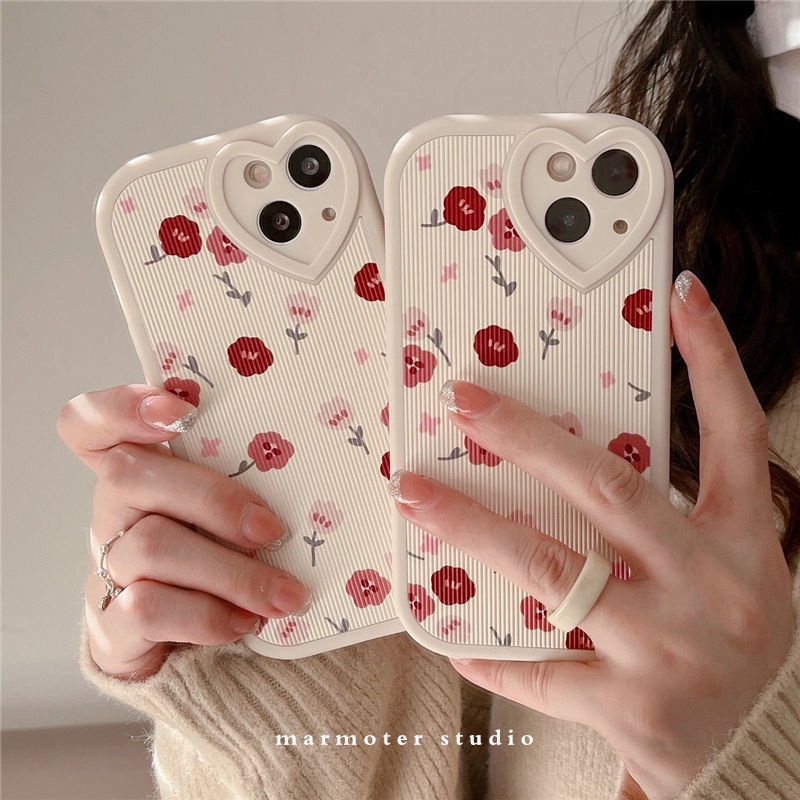 Soft Case Silikon Motif Hati Untuk IPhone 12 13 11 Pro Max X Xs Max Xr 7 8 Plus Hhxh