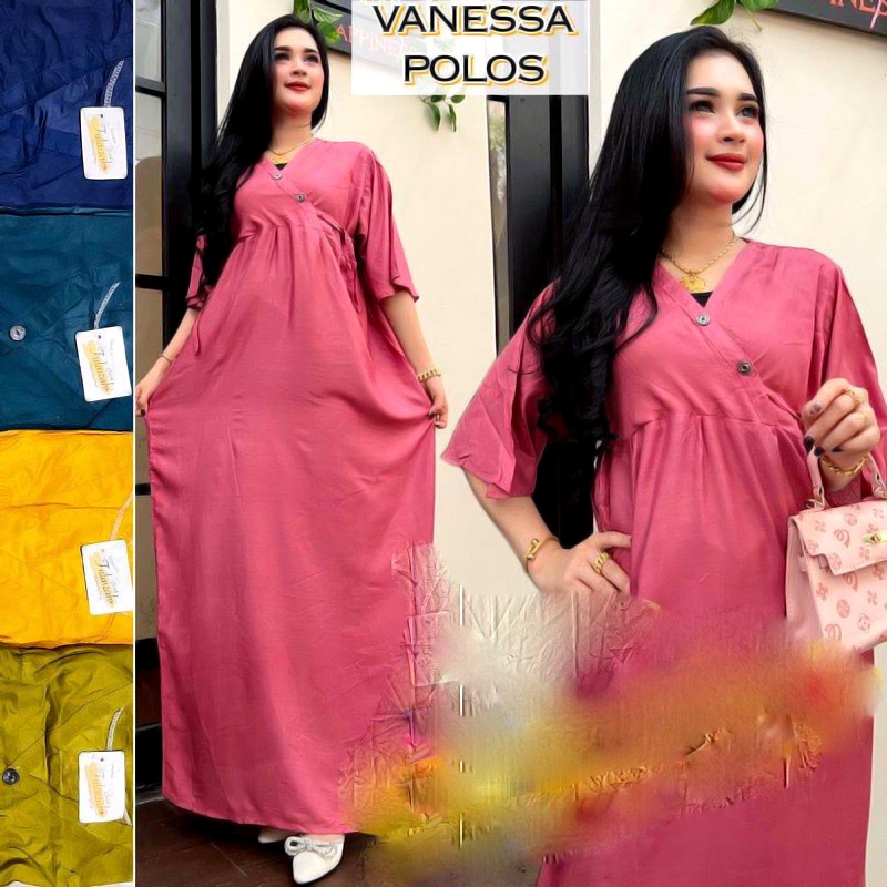 BATIK WANITA KEKINIAN DASTER DRESS RAYON VANESSA KIMONO DIFARINA SULTAN MIRNA ADEL JUMBO PANJANG SEMATA KAKI BUMIL BUSUI MURAH ADEM-KIMONO PJ POLOS