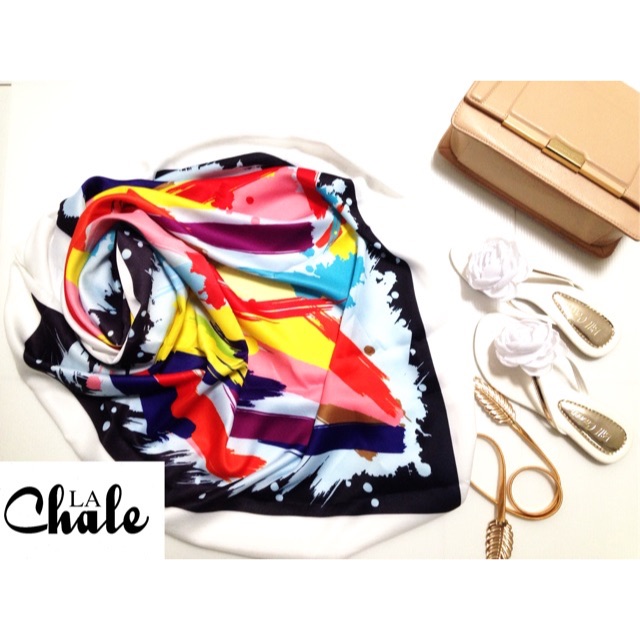 Scarf Printing Motif Custom Kode Abstrak