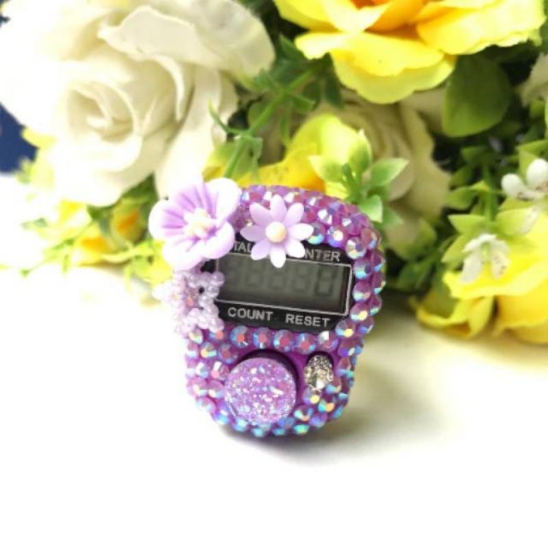 tasbih digital blink diy jam hitung blink ungu Tasbih Digital Swarovski (ungu Series ) Tasbih Digita