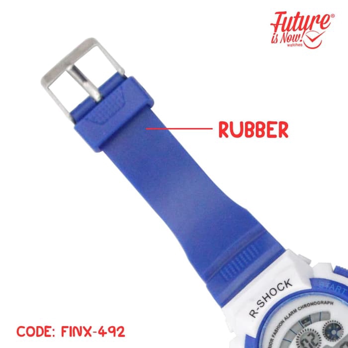 JAM TANGAN PRIA WANITA RUBBER STRAP - FINX 492