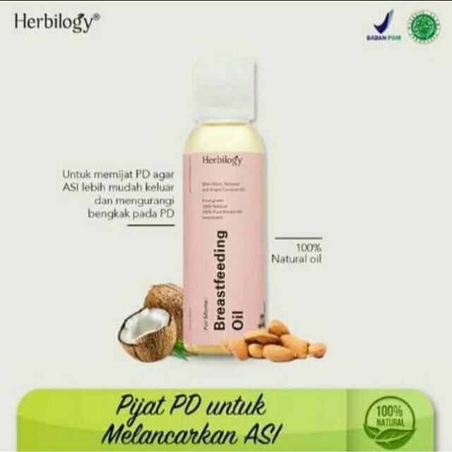 HERBILOGY Breastfeeding Oil  Minyak Urut  Pijat PD Massage Oil.