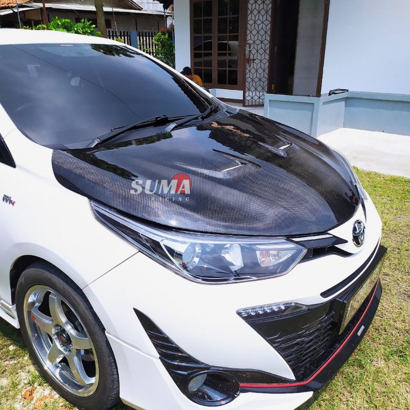 HOOD KAP MESIN TOYOTA YARIS JOKER CARBON KEVLAR