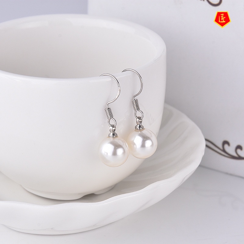 [Ready Stock]Korean Style Silver Natural Pearl Earrings