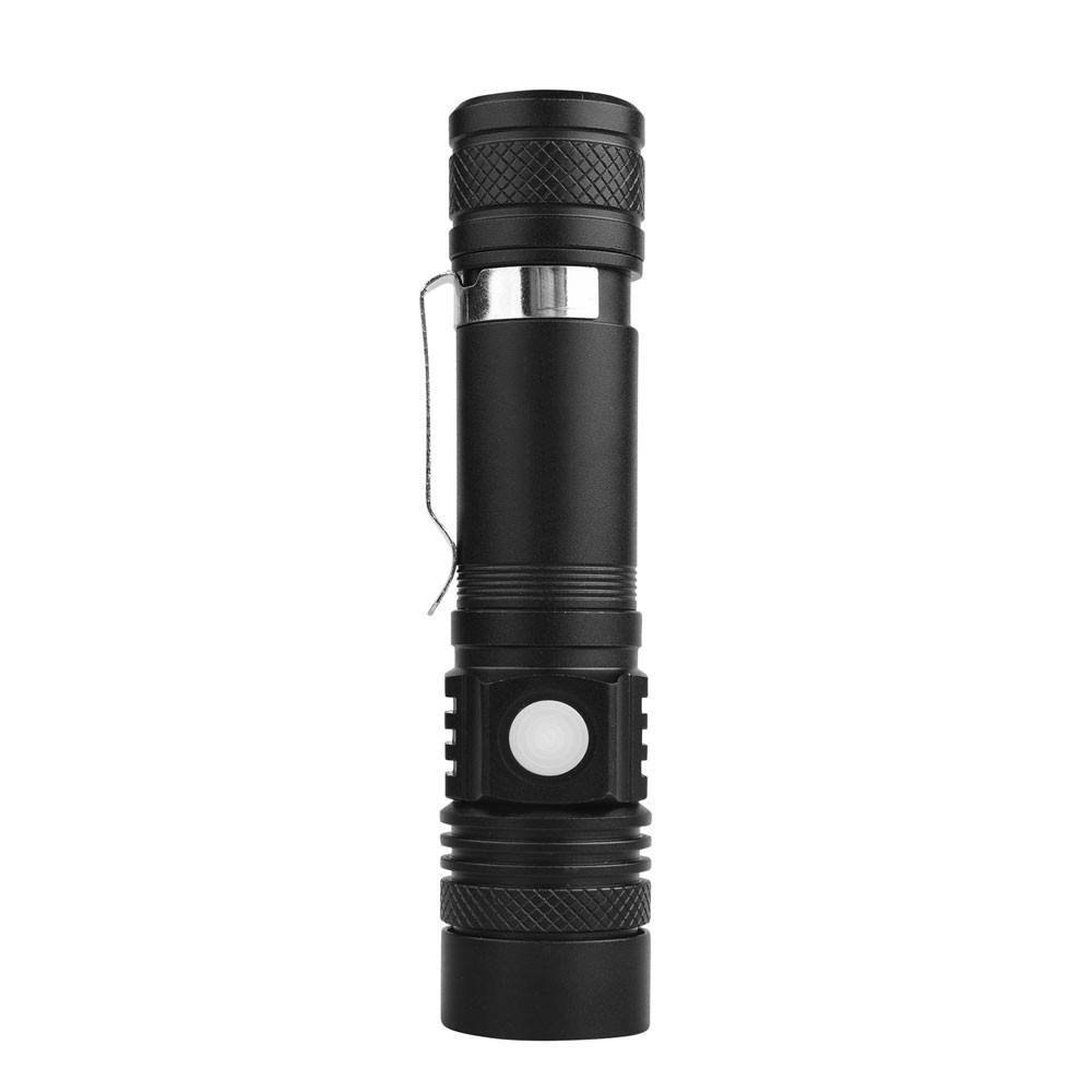 Pocketman Senter LED USB Rechargeable XML-T6 6200 Lumens 10W - P15 - Black