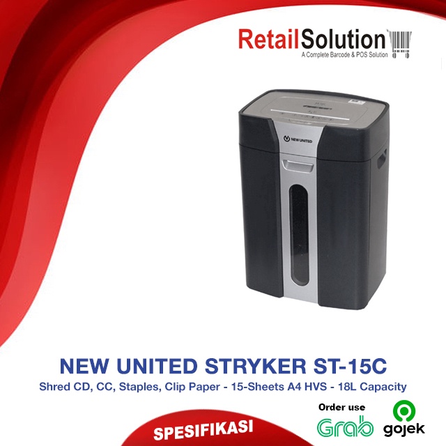 Paper Shredder Penghancur Kertas - New United Stryker ST15C / ST-15C