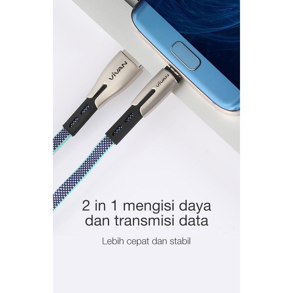 Kabel Data Vivan Fast Charging BTK-M 2.4A For Micro USB Data Cable - Garansi Resmi 1 Tahun