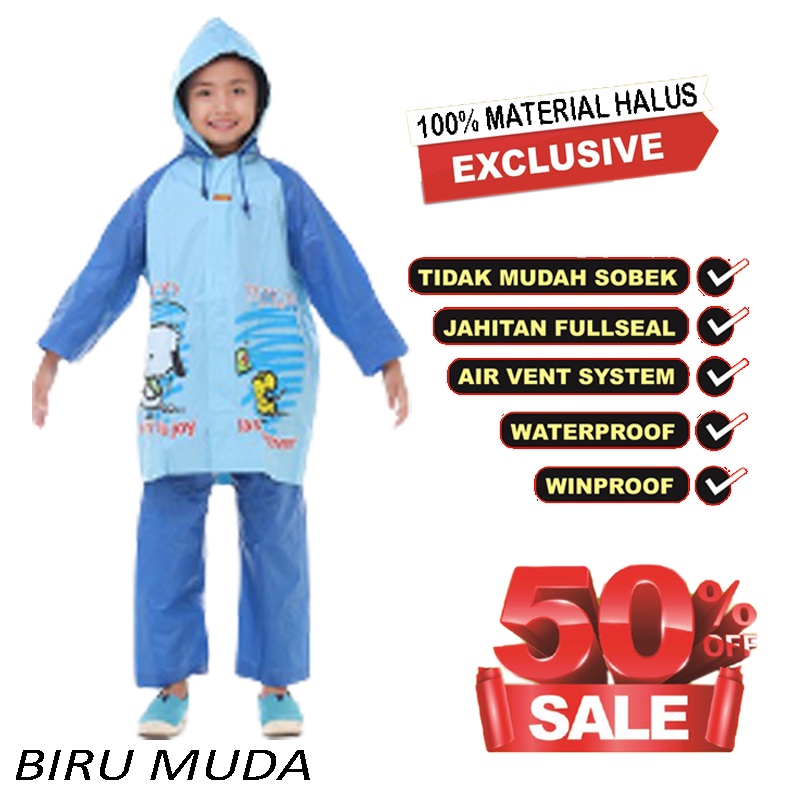 jas hujan anak perempuan dan laki laki 4-8 tahun - Jas Hujan  - jas hujan anak  - jas hujan anak karakter- Setelan Jas Hujan Jaket Celana - Raincoat Unisex - Jas Hujan Lucu