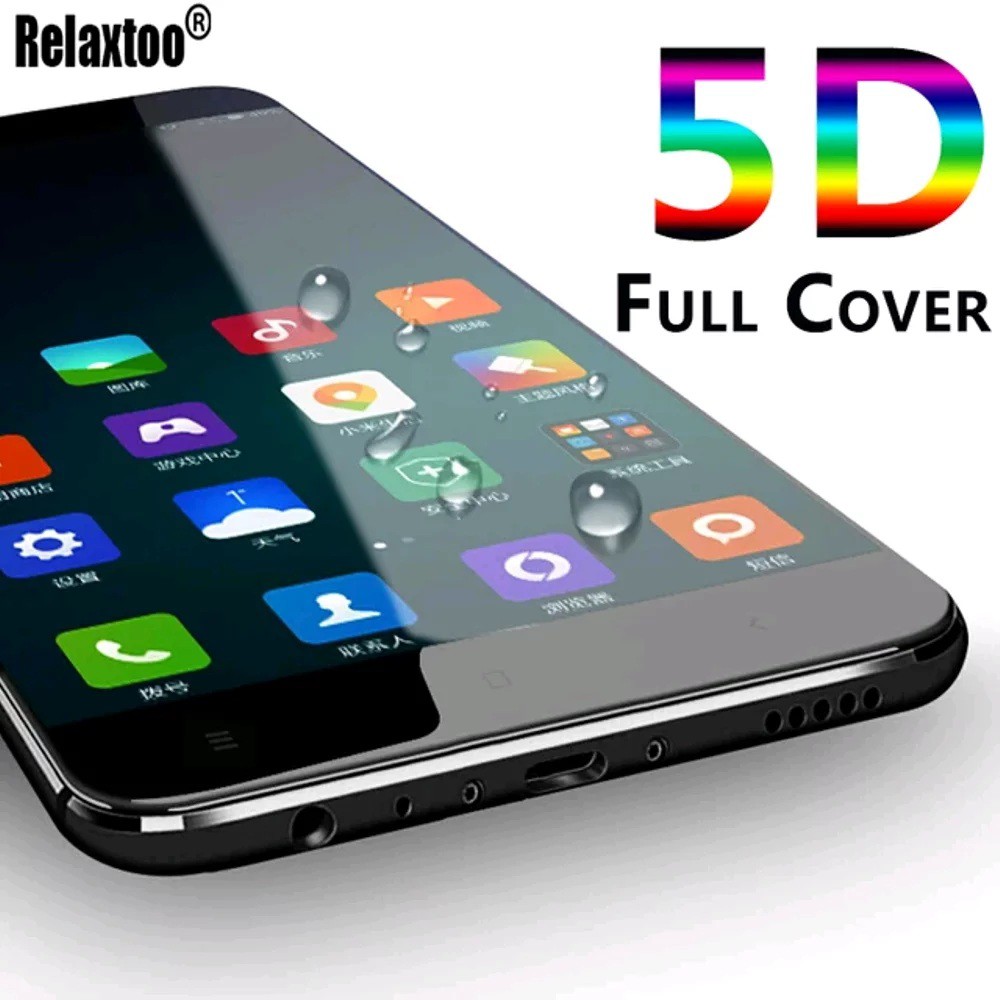 TEMPERED GLASS 5D XIAOMI REDMI S2 S 2 ANTI GORES KACA Color Warna CURVED EDGE FULL LEM LAYAR