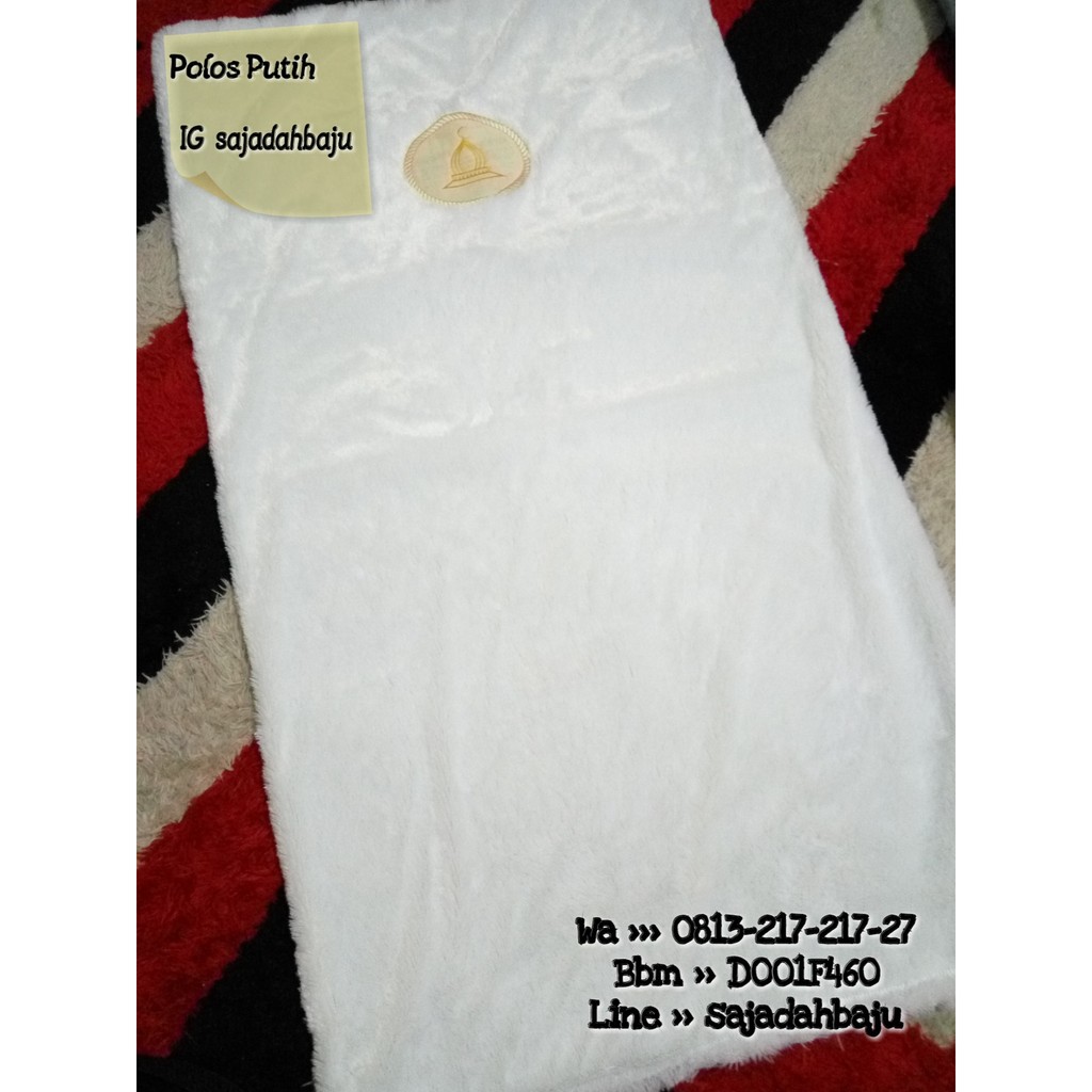 SAJADAH BUSA | SAJADAH BULU | SAJADAH RASFUR POLOS PUTIH
