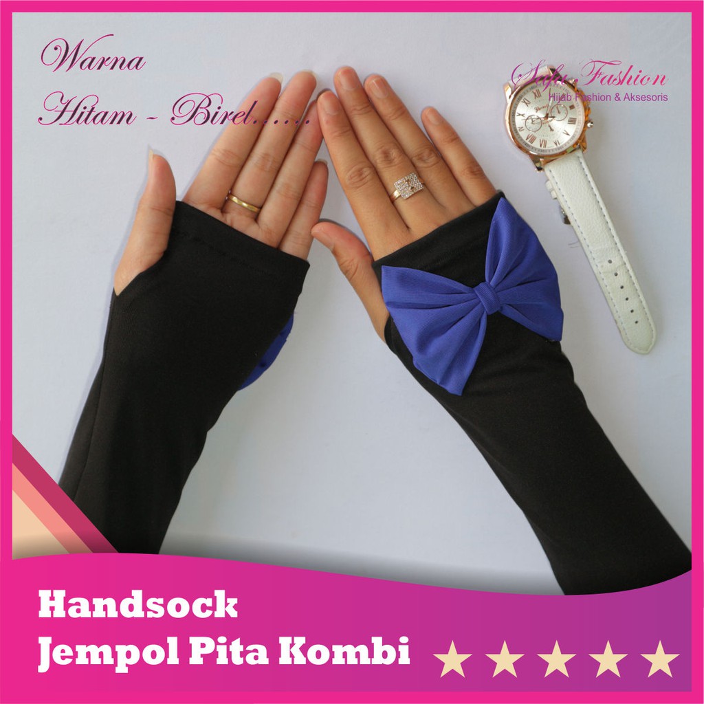 Manset Jempol Pita Kombi / handsock jempol / manset tangan / fashion muslim / handsock / aksesoris