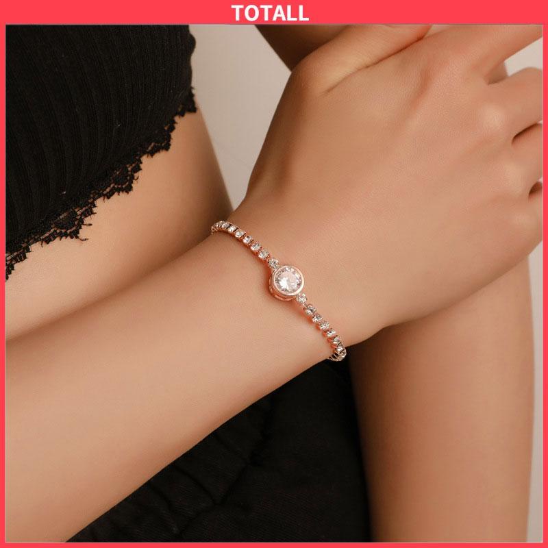 COD Cinta gelang zirkon gelang gelang wanita set berlian sederhana-Totall