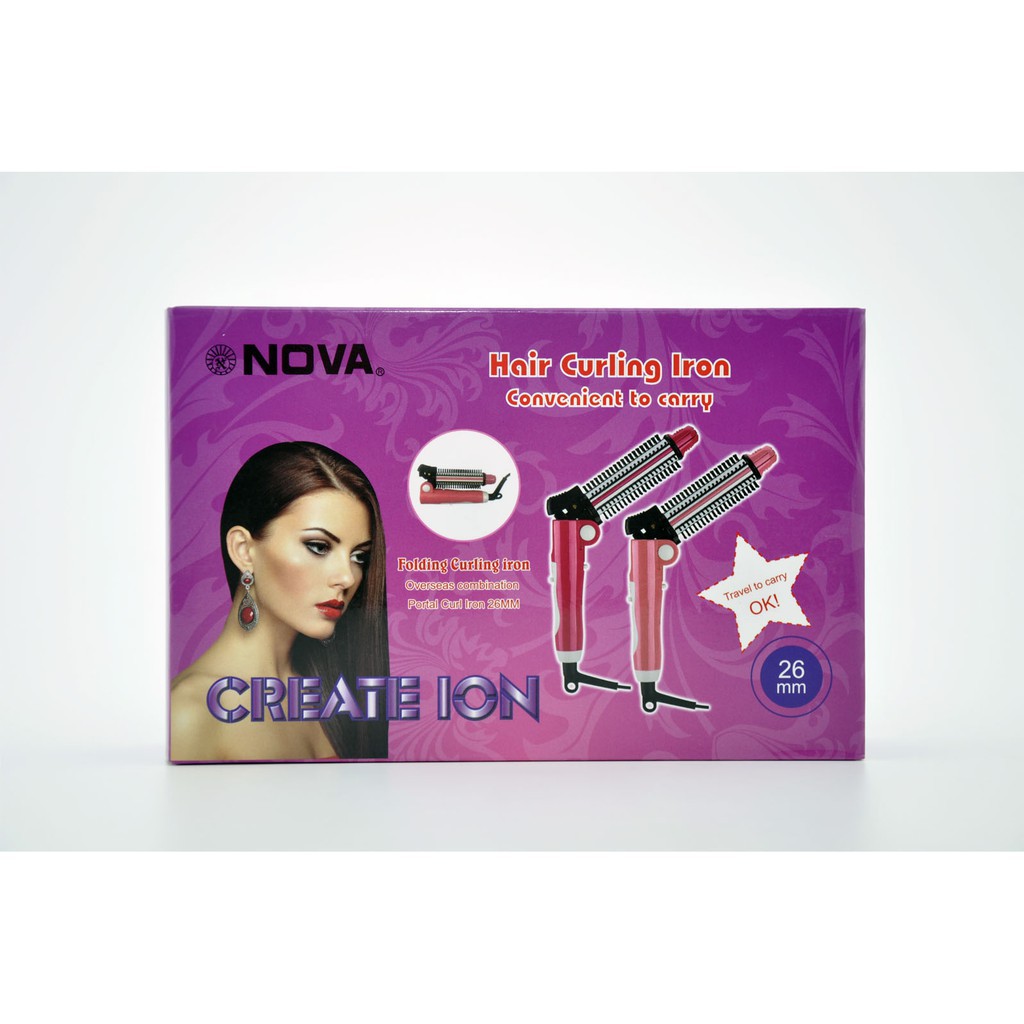 Nova Folding Curling Iron / Catok Rambut Lipat Create Ion
