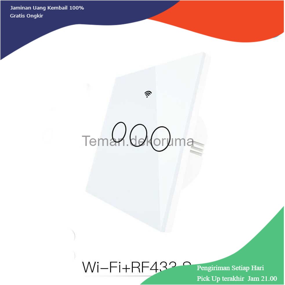 TD - SKT Tuya Saklar Lampu Wireless WIFI RF 433 Mhz Smart Home - WHK05