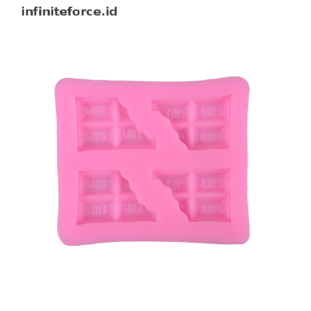 (Infiniteforce.Id) Cetakan Kue / Fondant / Cokelat Bentuk Tablet Setengah Bahan Silikon