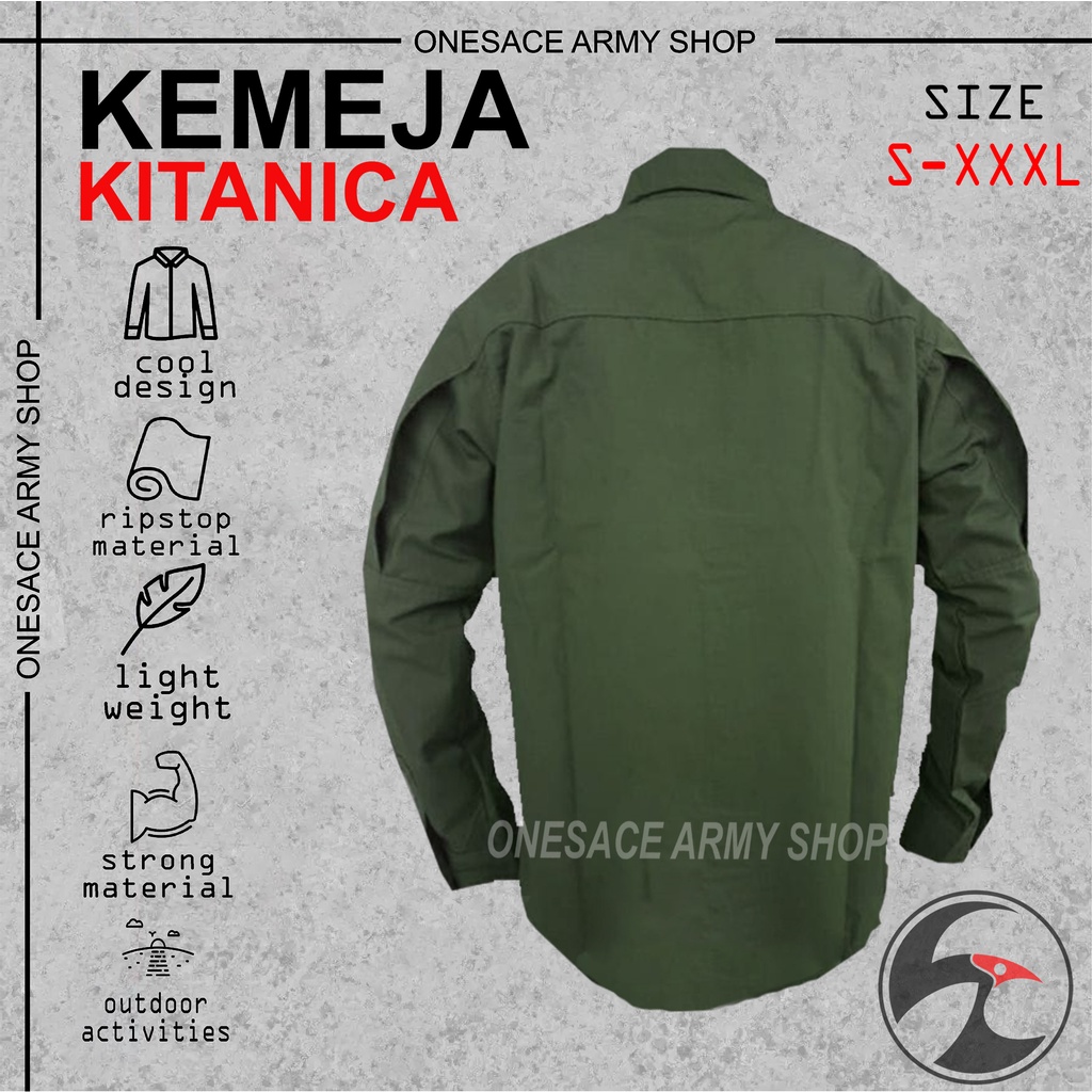 Kemeja Tactical Kitanica Lengan Panjang/Kemeja Lapangan/Kemeja Outdoor/Kemeja Hiking