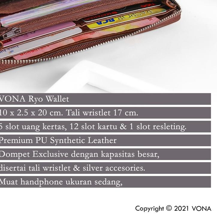 ♟ VONA Dompet Wanita Pria Terbaru 2021 Kulit PU Kekinian - Ryo ➶