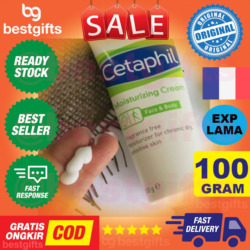 CETAPHIL MOISTURIZING MOISTURISING CREAM KRIM PELEMBAP KULIT HALUS LEMBUT SENSITIF KERING 100 GRAM