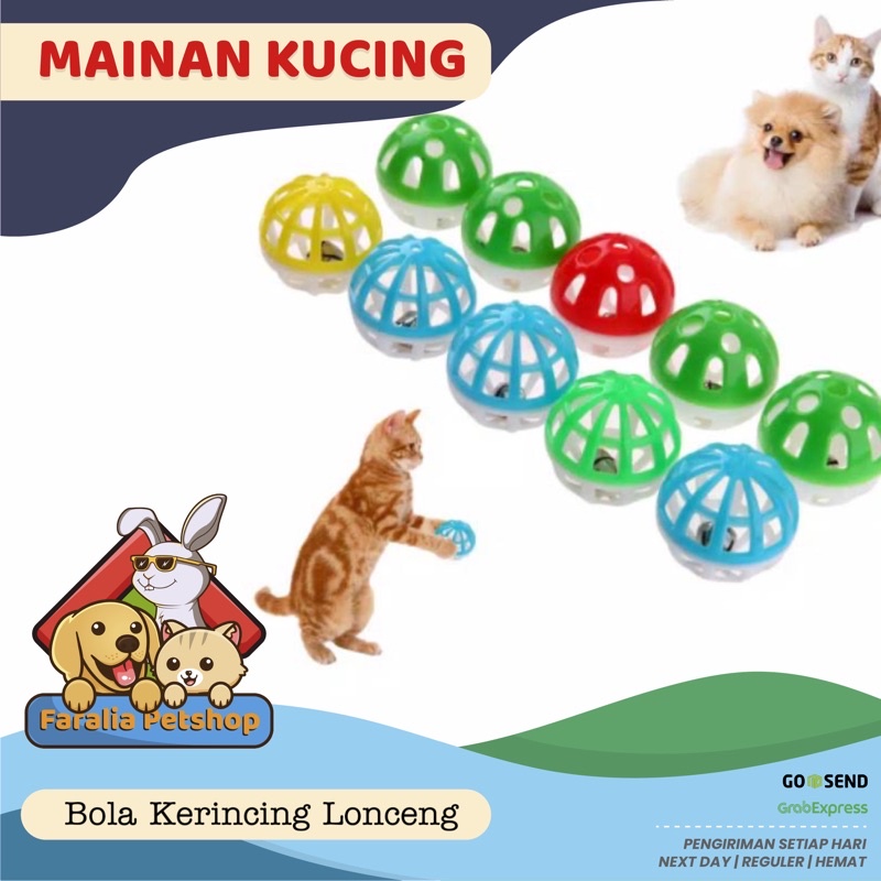 Mainan Kucing Bola Ball Krincing Bunyi Bel Lonceng Pet Cat Toy