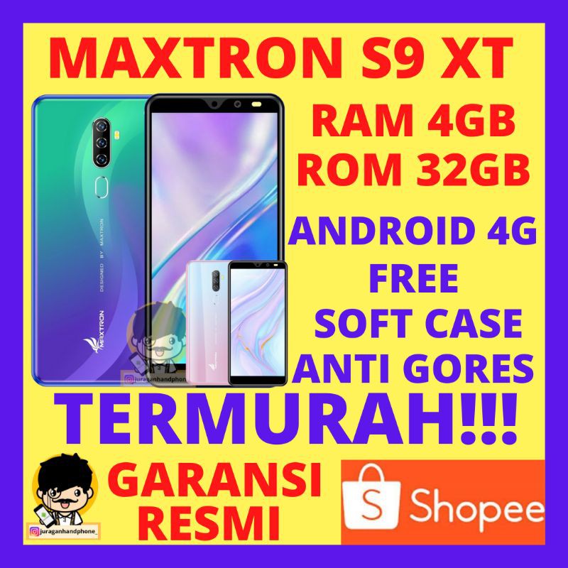 MAXTRON S9 XT RAM 4GB INTERNAL 32GB GARANSI RESMI HP MAKSTRON S9XT RAM 4/32 HP RAM 4GB GAMING MURAH